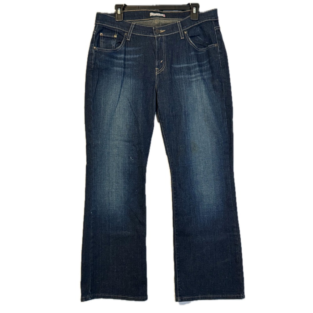Levi's 529 Jeans Women's 14 Short Dark Wash Curvy Bootcut Stretch Denim